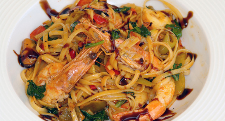 Spaghetti ai frutti di mare La Grotta del Presidente